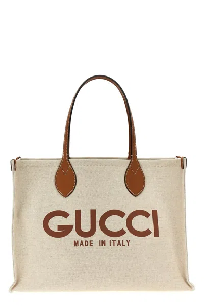 Gucci Women Logo Shopping Bag In Brown