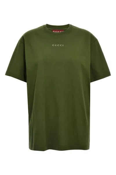 Gucci Women Logo T-shirt In Green