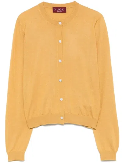 Gucci Women Long Sleeve Crew-neck Cardigan In Multicolor