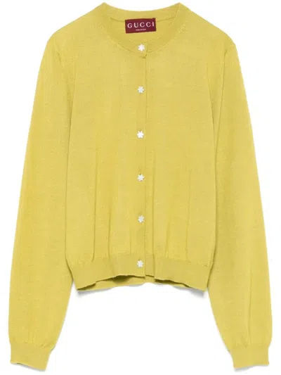Gucci Women Long Sleeve Crew-neck Cardigan In Multicolor