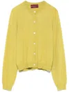 Gucci Women Long Sleeve Crew-neck Cardigan In Yellow