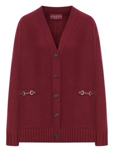 GUCCI GUCCI WOMEN LONG SLEEVE V-NECK CARDIGAN