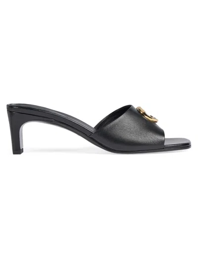 Gucci Women's Marmont Gg 55mm Leather Sandals In Black