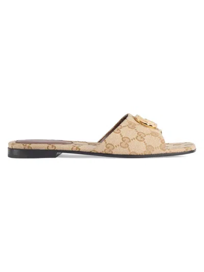 Gucci Slider Marmont Gg In Nude