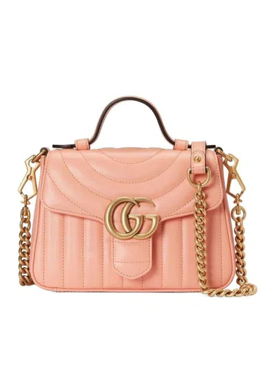 Gucci Women's Marmont Mini Top Handle Bag In Peach.chic