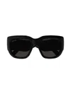 Gucci Women's Marmont Monocolor 53mm Squared Sunglasses In Black Dark Grey