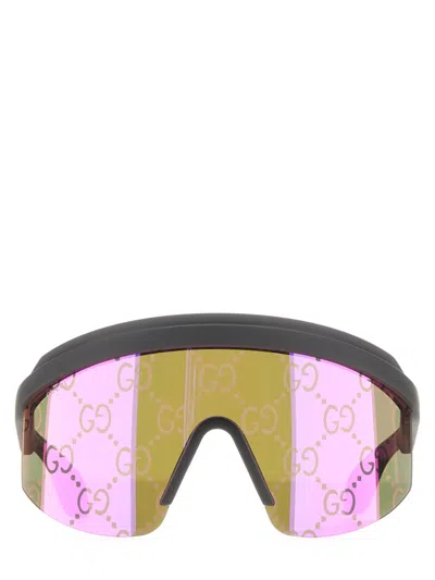 Gucci Women Mask Frame Sunglasses In Black