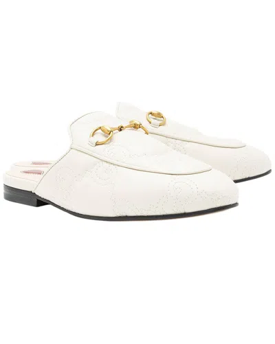 Pre-owned Gucci Women's Matelassé Leather Gg Matelassé Leather Princetown Mules  (authentic Pre-loved)