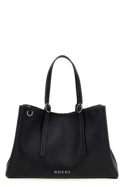 Gucci Women Medium 'gg Emblem' Shopping Bag In Black