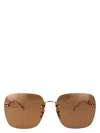 Gucci Sunglasses Woman Brown In Brown