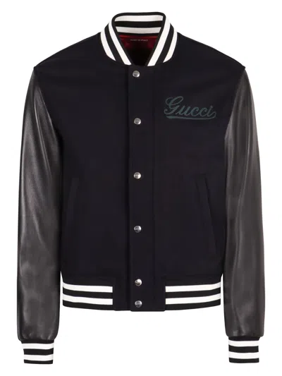 Gucci Women's Midnight Wool Bomber Jacket