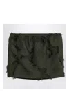 Gucci Mini Forest Green Skirt In Floral Jacquard