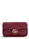 Gucci Small Gg Marmont Shoulder Bag In Red