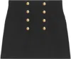 Gucci Button-up Crepe Skirt In Black