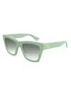 Gucci Women's Minimal 54mm Cat-eye Sunglasses In Green