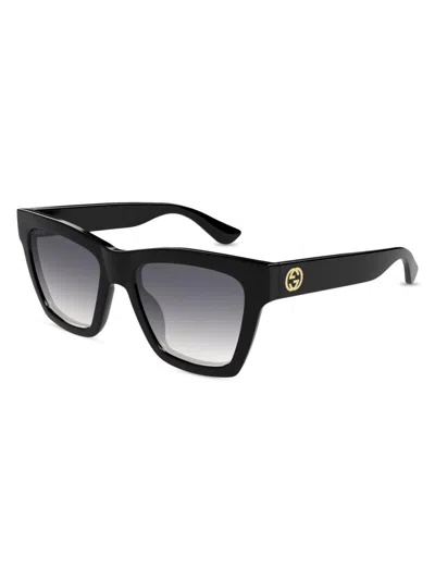 Gucci Women's Minimal 54mm Cat-eye Sunglasses In Gold