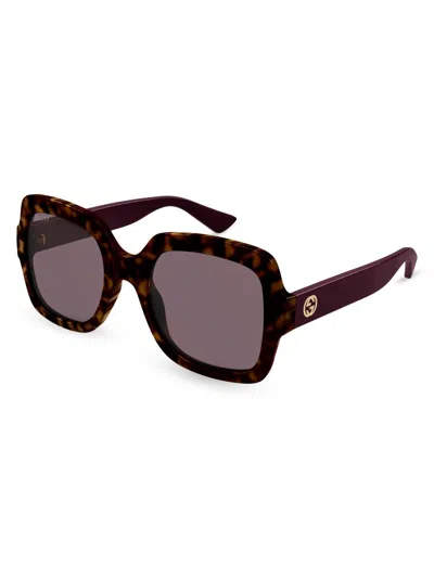 Gucci Women's Minimal 54mm Square Sunglasses In Brown