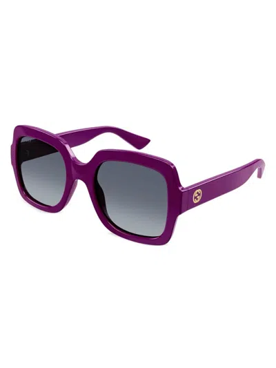 Gucci Women's Minimal 54mm Square Sunglasses In Purple