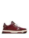Gucci Re-web Style Sneakers Contrast Sole In Burgundy