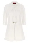 Gucci Abito Chemisier In Popeline Bianco Donna In White