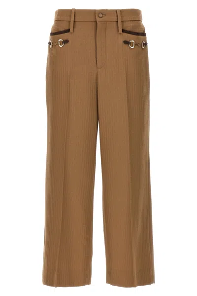 Gucci Morsetto Pants In Brown