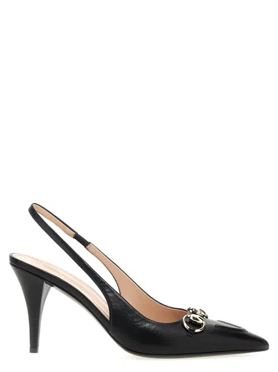 Gucci Women 'morsetto' Slingback In Black