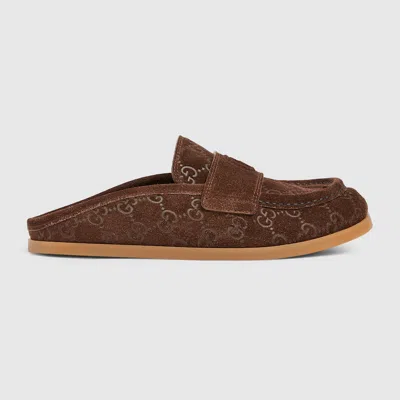 Gucci Women's Mule With Double G In Brown