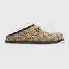 Gucci Gg Leather-trimmed Mules
