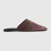 Gucci Horsebit Gg Suede Mules In Brown