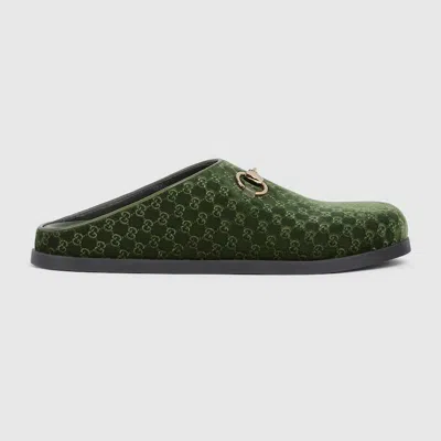 Gucci Women's Mule With Horsebit In Green