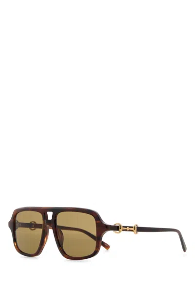 Gucci Women Multicolor Acetate Sunglasses In Brown