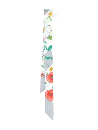Gucci Multicolor Floral Bandana Scarf In Gray