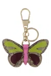 Gucci Butterfly-shaped Keychain In Multi