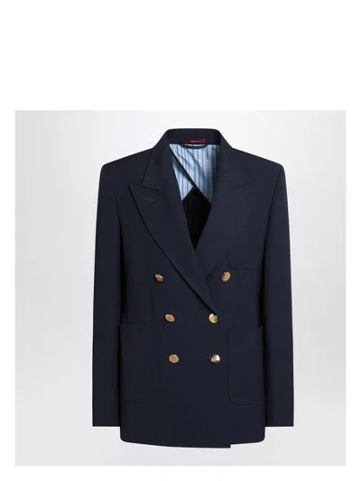 Gucci Women's Navy Cotton Blazer