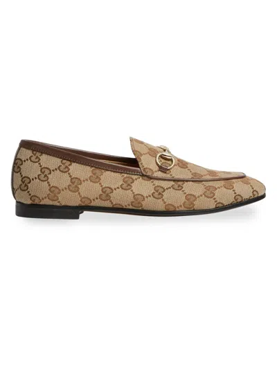 Gucci Women's New Jordaan Logo Loafers In Multi
