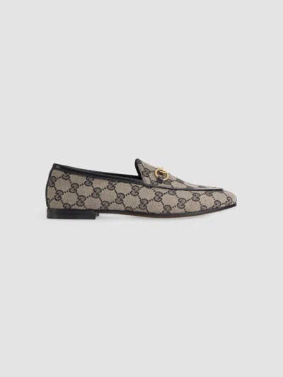 Gucci Women's New Jordaan Monogram Canvas Loafers In Multi
