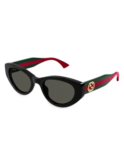 Gucci Grey Cat Eye Ladies Sunglasses Gg1862s 001 52 In Multi