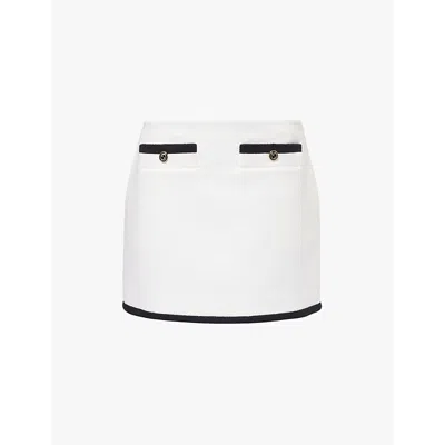 Gucci Cotton Tweed Skirt In White