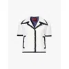 Gucci White Jacket With Short Sleeves In Tweed Woman In White