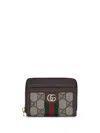 Gucci Women Ophidia Card Holder In Brown
