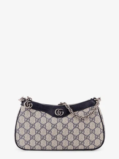 Gucci Women Ophidia Gg Supreme Fabric And Leather Shoulder Bag