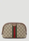 Gucci Women Ophidia Large Cosmetic Case In Brown