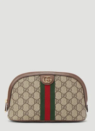 Gucci Women Ophidia Large Cosmetic Case In Brown