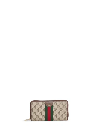 Gucci Women Ophidia Zip Around Wallet In Multi