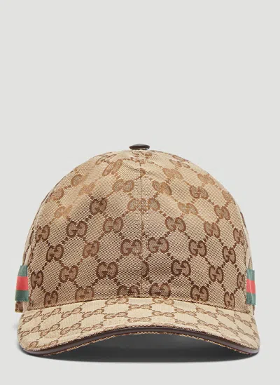 Gucci Women Original Gg Canvas Web Baseball Cap In White