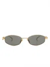 Gucci Oval-frame Sunglasses In Multicolor