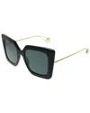 Gucci Women's Oversized Square 51mm Sunglasses In Black