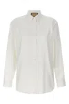Gucci Tone-on-tone Logo Oxford Shirt In Cotton In White