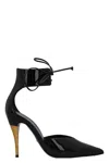 Gucci 90mm Miranda Patent Leather Pumps In Black