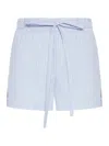 Gucci Women Pant Striped Light Popeline In Blue